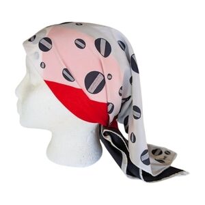 Vintage Vera‎ Neumann Red White and Blue Abtract Print Large 26" Square Scarf